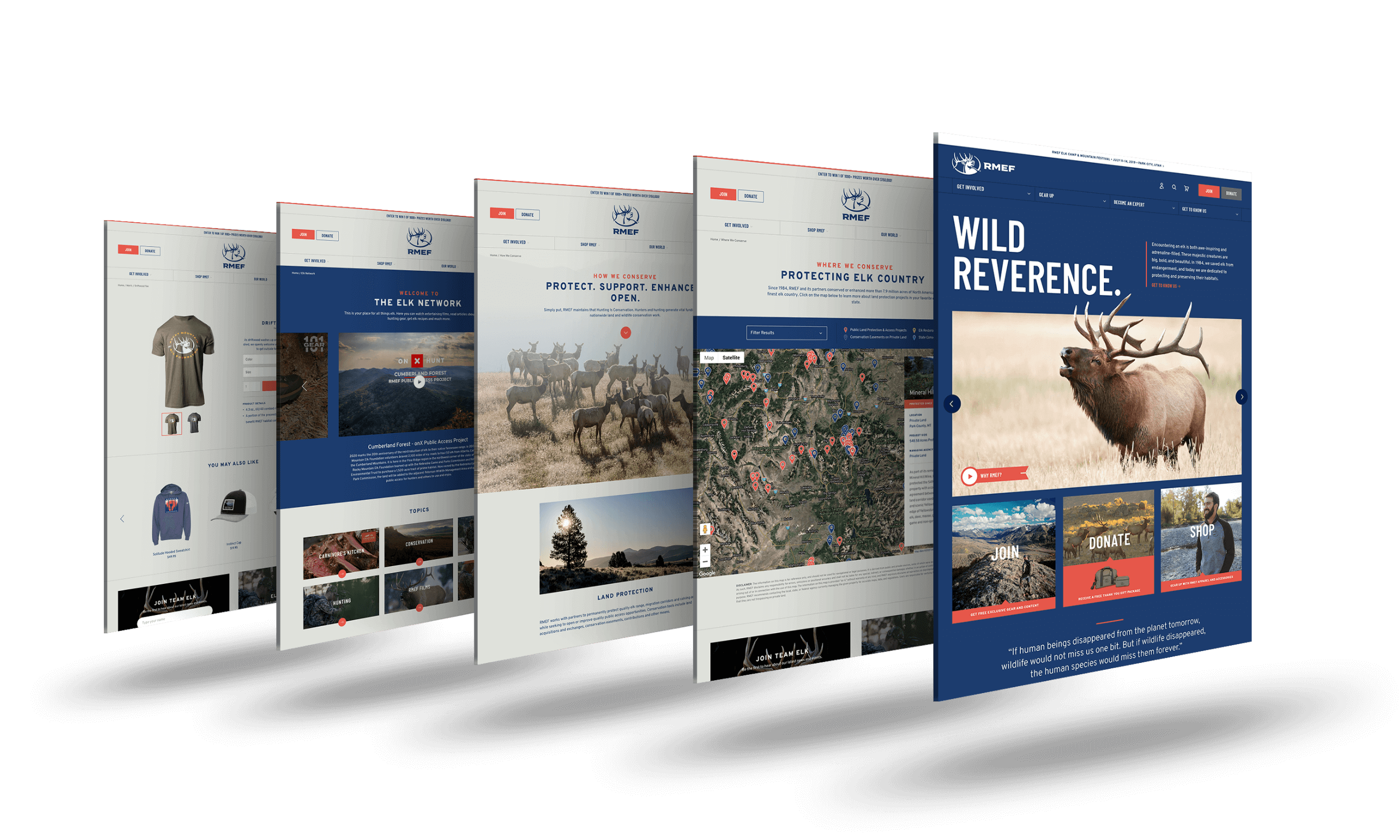 RMEF website page screenshots